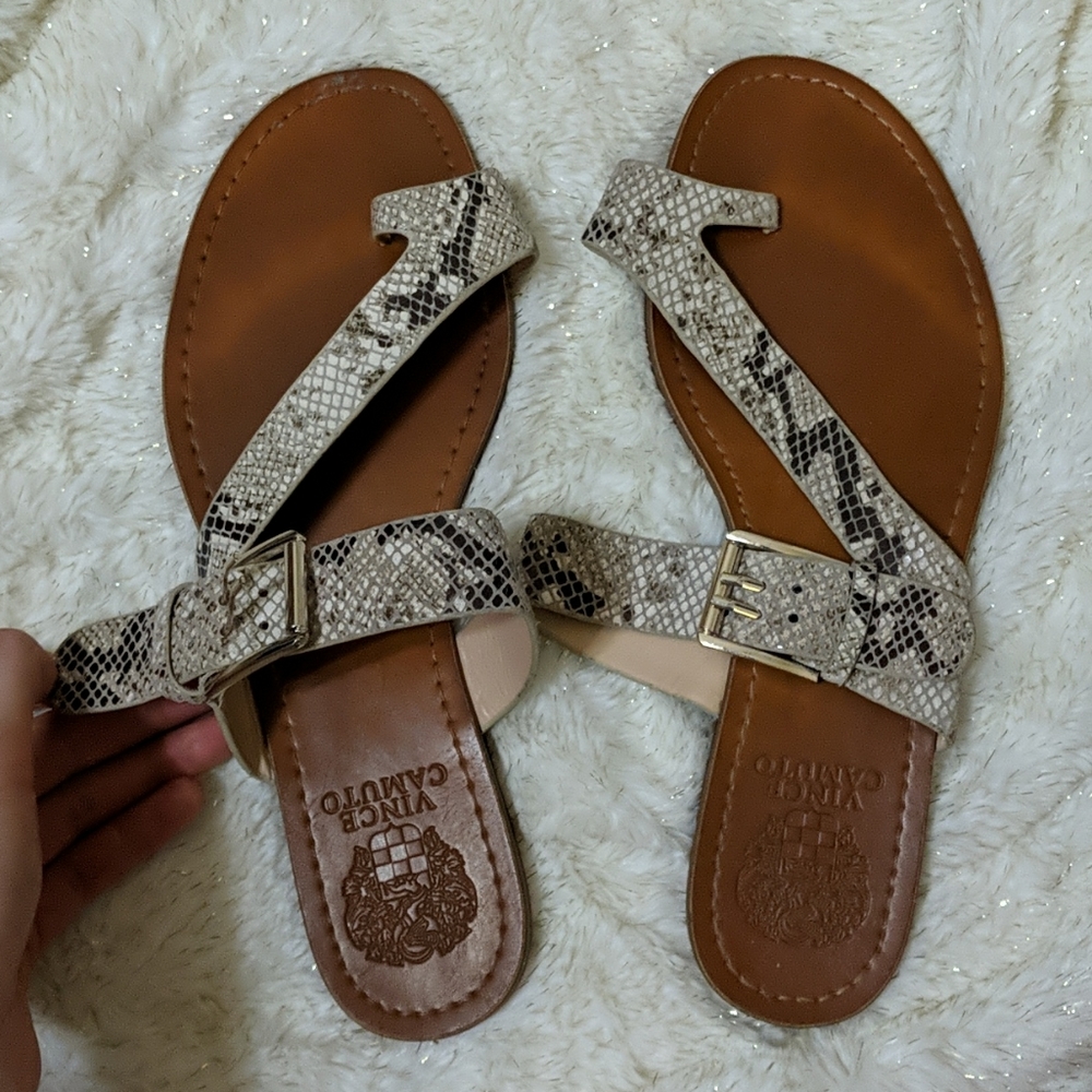 Vince camuto snake print sandals